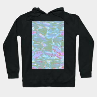 Turquoise Abstract Car Pattern Hoodie